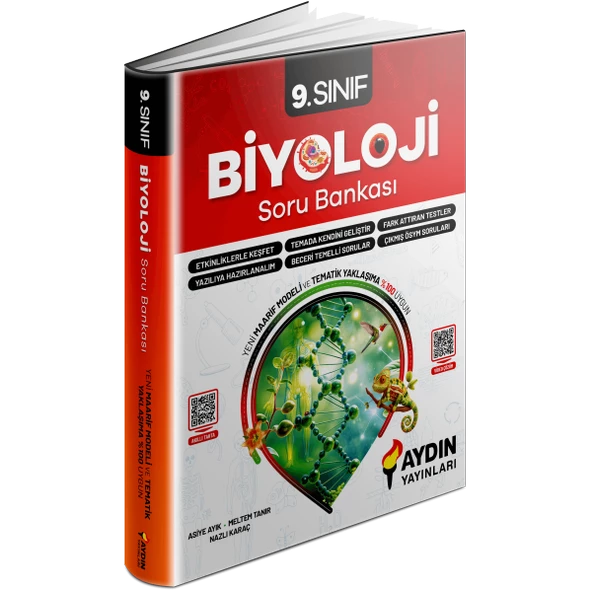 Aydın Yayınları 9. Sınıf 2025 Biyoloji Soru Bankası ürün görseli 1