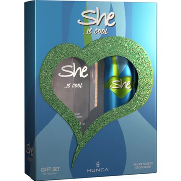 She Is Cool EDT 50 ml + Deo Sprey 150 ml Kadın Parfüm Seti ürün görseli 1
