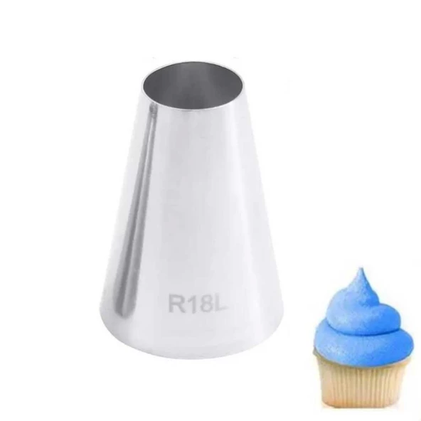 Büyük Boy Yuvarlak Krema Duyu 35x18x48 Mm | İthal Krema Torbası Hediye (DY-R18L) ürün görseli 1