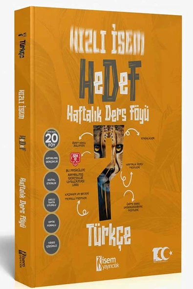 İsem 2025 Hızlı İsem 7. Sınıf Türkçe Haftalık Ders Föyü ürün görseli 1