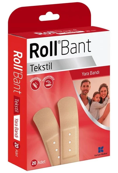 Roll Bant Tekstil Yara Bandı 20 Adet ürün görseli 1