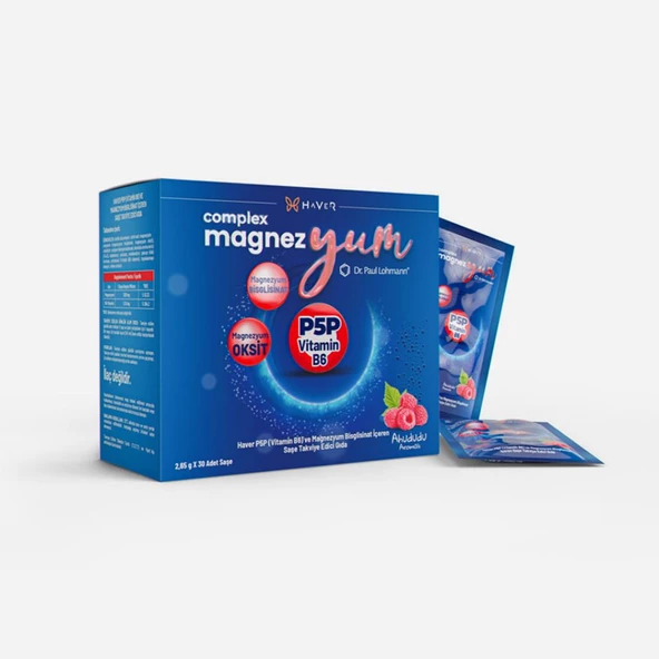 Haver Complex Magnezyum Night 30 Saşe | Ahududu Aromalı ürün görseli 1