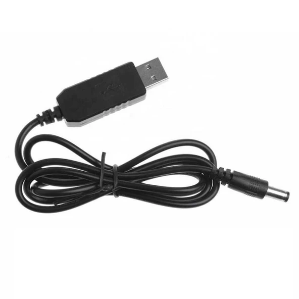 USB 5V - Barrel Jack 12V Voltaj Yükseltici 1m  (Giriş 5V, Çıkış 12V) ürün görseli 1