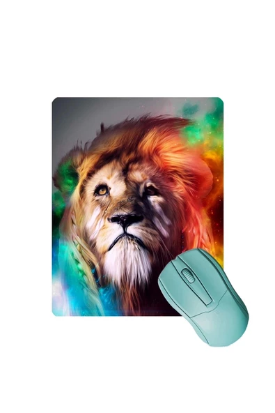 SonicTouch Aslan Desenli Kaydırmaz Gaming Oyuncu Masaüstü Dikişsiz Mouse Pad 17x21cm ürün görseli 1