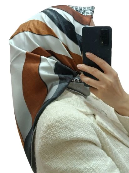 LEVİDOR İ-3815 TWİLL İPEK EŞARP - Resim 11