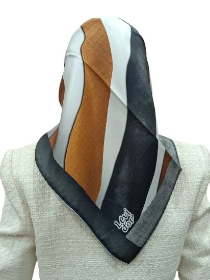 LEVİDOR İ-3815 TWİLL İPEK EŞARP - Resim 12