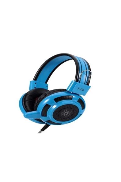 Oyuncu Gamer Gaming Kulaküstü Kulaklığı Mikrofonlu Pc Bilgisayar Telefon Uyumlu Mavi Uyumlu ürün görseli 1