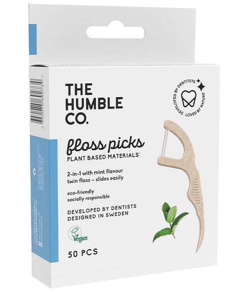 Humble Brush Floss Picks Mint 50 Adet | Kürdanlı Diş İpi Nane Tadında ürün görseli 1