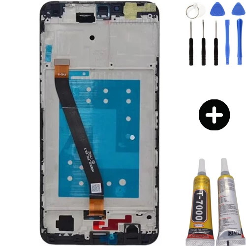 TE Huawei Honor 7X Uyumlu Çıtalı HK Lcd Ekran Dokunmatik Siyah + Montaj Seti ürün görseli 1
