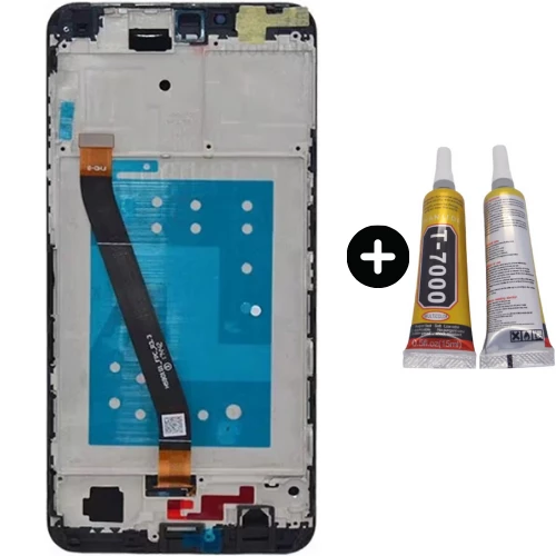TE Huawei Honor 7X Uyumlu Çıtalı OLED Lcd Ekran Dokunmatik Siyah + B7000 ürün görseli 1