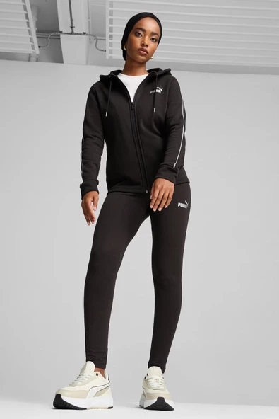 Puma Metallic Tracksuit Siyah Kadın Eşofman Takımı - 683046 01 ürün görseli 1