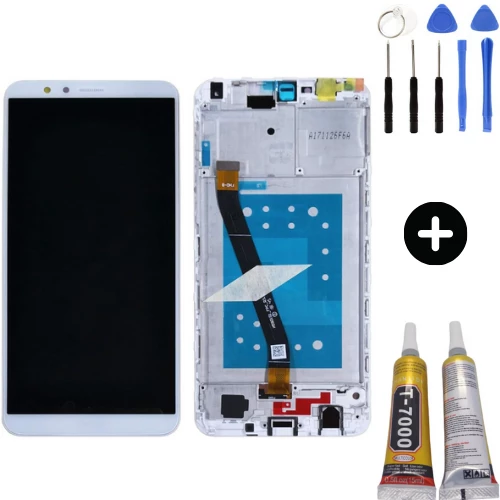 TE Huawei Honor 7X Uyumlu Çıtalı Servis Lcd Ekran Dokunmatik Beyaz  + Montaj Seti ürün görseli 1