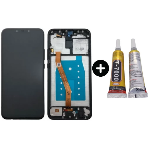 TE Huawei Mate 20 Lite Uyumlu Çıtalı A KaLite Uyumlu Lcd Ekran Dokunmatik Siyah + B7000 ürün görseli 1