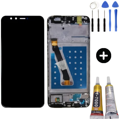 TE Huawei P Smart Uyumlu Çıtalı Lcd Ekran Dokunmatik Siyah + Montaj Seti ürün görseli 1
