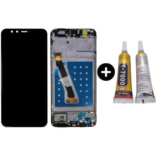 TE Huawei P Smart Uyumlu Çıtalı Lcd Ekran Dokunmatik Siyah + B7000 ürün görseli 1