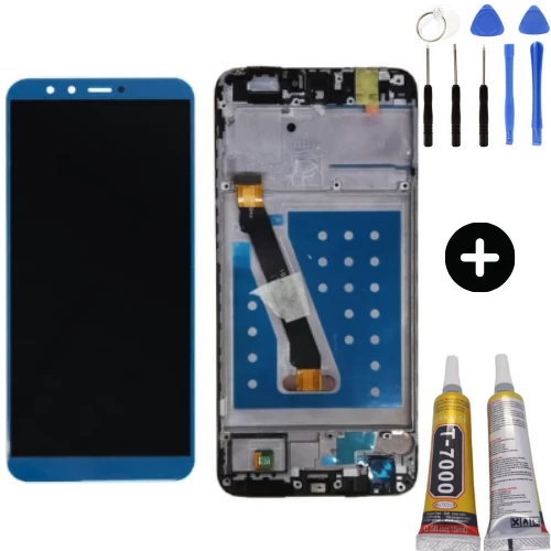 TE Huawei P Smart Uyumlu Çıtalı HK Lcd Ekran Dokunmatik Mavi + Montaj Seti ürün görseli 1