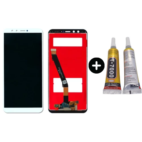 TE Huawei P Smart 2018 Uyumlu HK Lcd Ekran Dokunmatik Beyaz + B7000 ürün görseli 1