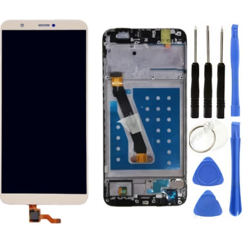 TE Huawei P Smart 2018 Uyumlu Çıtalı HK Lcd Ekran Dokunmatik Gold + Tamir Seti ürün görseli 1