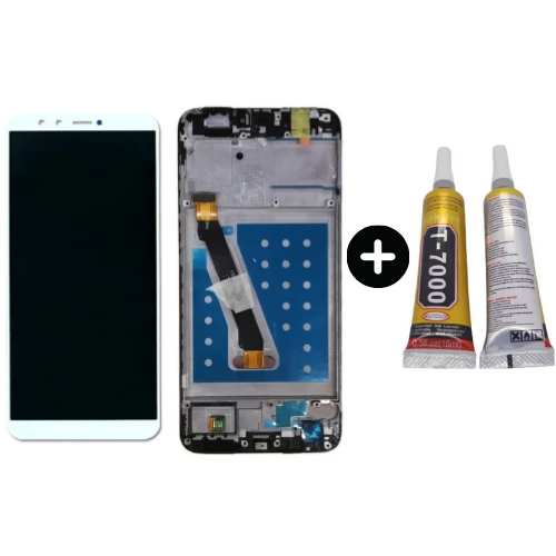 TE Huawei P Smart 2018 Uyumlu Çıtalı Servis Lcd Ekran Dokunmatik Beyaz + B7000 ürün görseli 1