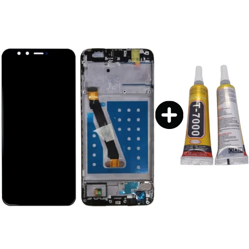 TE Huawei P Smart 2018 Uyumlu Çıtalı OLED Lcd Ekran Dokunmatik Siyah + B7000 ürün görseli 1