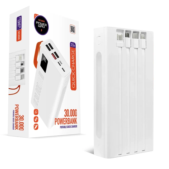 Powerway QC30S 30000Mah Dijital Göstergeli Powerbank ürün görseli 1