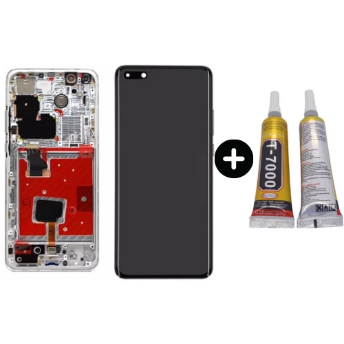 TE Huawei P40 Pro Uyumlu Çıtalı HK Lcd Ekran Dokunmatik + B7000 ürün görseli 1