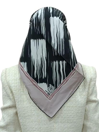 LEVİDOR İ-3802 TWİL İPEK EŞARP - Resim 6