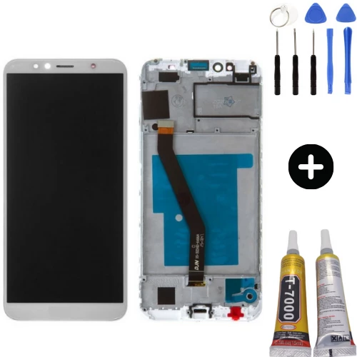 TE Huawei Y6 2018 Uyumlu Çıtalı A Kalite Lcd Ekran Dokunmatik Beyaz + Montaj Seti ürün görseli 1