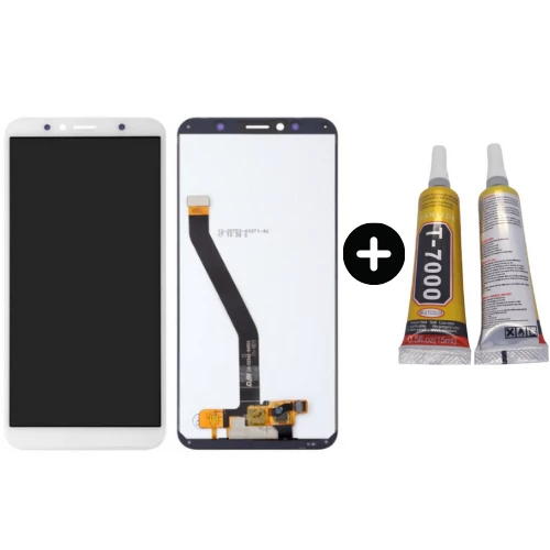 TE Huawei Y6 2018 Uyumlu OLED Lcd Ekran Dokunmatik Beyaz + B7000 ürün görseli 1