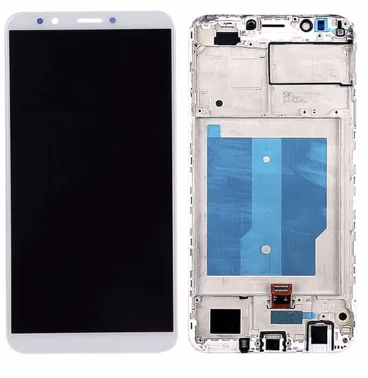 TE Huawei Y7 2018 Uyumlu Çıtalı Lcd Ekran Dokunmatik Beyaz ürün görseli 1