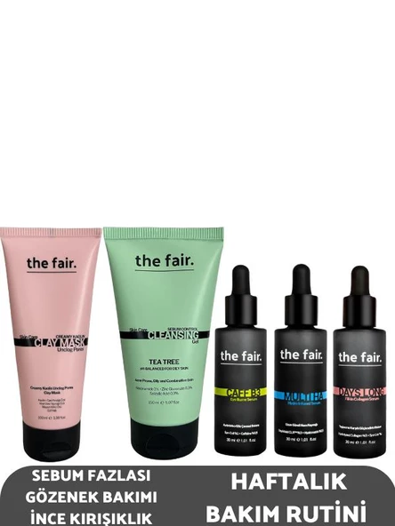 The Fair Sebum Fazlası İçin Gözenek Bakımı İnce Kırışıklık Haftalık Bakım Rutini ürün görseli 1