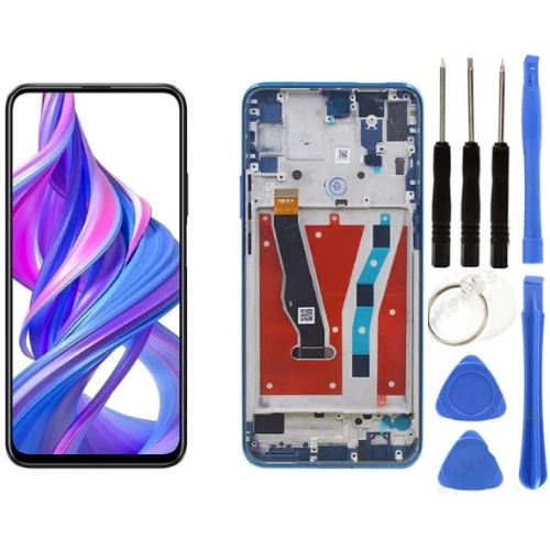 TE Huawei Y9 Prime 2019 Uyumlu Çıtalı Lcd Ekran Dokunmatik Mavi + Tamir Seti ürün görseli 1
