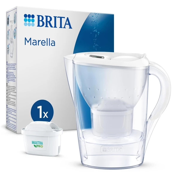 BRITA Marella Cool Maxtra Pro All-In-1 Filtreli Su Arıtma Sürahisi - Beyaz ürün görseli 1