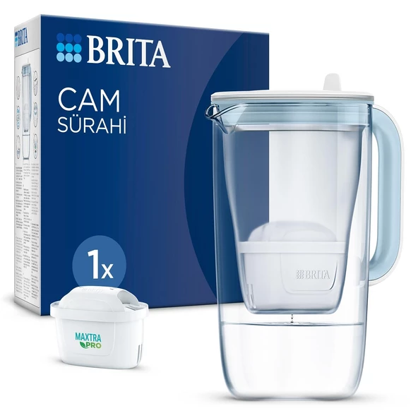 BRITA Cam Su Arıtma Sürahisi 1x Maxtra Pro All-In-1 Filtreli - Açık Mavi 2,5 lt ürün görseli 1