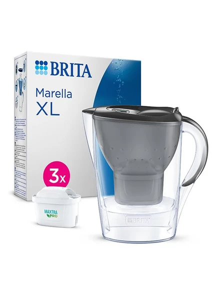 BRITA Marella XL 3x Maxtra Pro All-In-1 Filtreli Su Arıtma Sürahisi - Grafit, 3,5 lt ürün görseli 1
