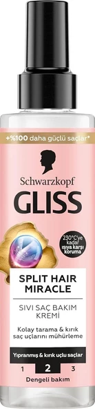 Gliss Sıvı Saç Bakım Kremi Split Hair Miracle Kırık Uçları Mühürleyen İyonik Kompleks ve Üzüm Çekirdeği Yağı ile 200 Ml ürün görseli 1