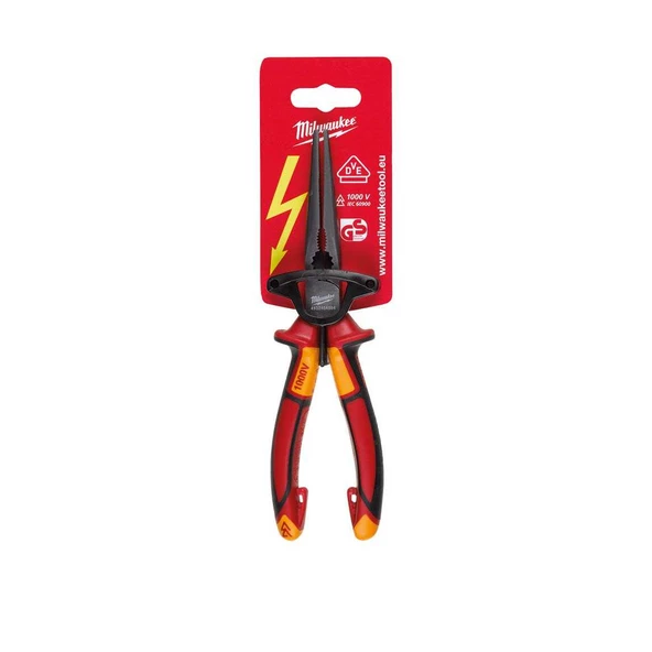 Milwaukee 205 MM Ağır Hizmet Tipi Vde Elektrikçi, İzoleli Kargaburun 4932464564 ürün görseli 1