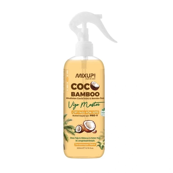 Mixup Sıvı Saç Kremi Coco Bamboo Vigo Master Fön Sütü 200 Ml ürün görseli 1