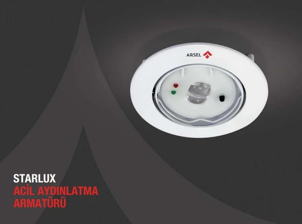Arsel Starlux STA-101 Sıva Altı Acil Aydınlatma Armatürü Kesintide 60 Dak. Yanan ürün görseli 1