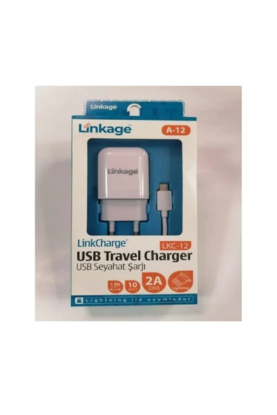 Iphone 2a/10w 1xusb 1mt Kablosu Lkc-12 ürün görseli 1