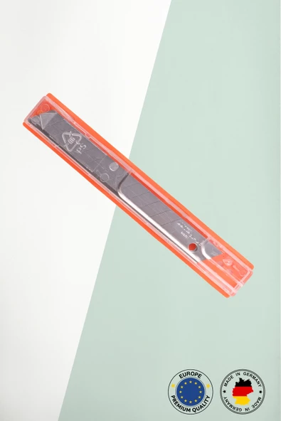 Lutz Blades Tek Parça Kırılımlı 9mm Küçük Maket Falçata Bıçağı 1 Paket 10 Adet ürün görseli 1