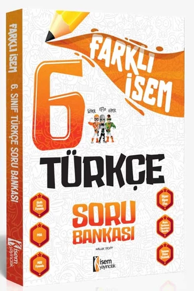 İsem 2025 Farklı İsem 6. Sınıf Türkçe Soru Bankası ürün görseli 1