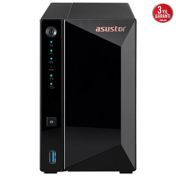 ASUSTOR AS3302T v2 REALTEK QC 2 GB RAM- 2-diskli Nas Server (Disksiz) ürün görseli 1