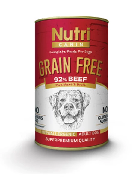 Nutri Canin 400Gr %92 Sığır Etli Tatlı Patatesli Hipo Alerjenik Tahılsız 1Adet Yaş Köpek Maması ürün görseli 1