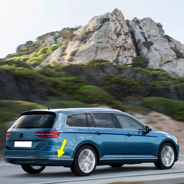 VW Passat B8 Variant SW 2015-2019 Arka Tampon Sağ Köşe Kromaj Çıta ürün görseli 1
