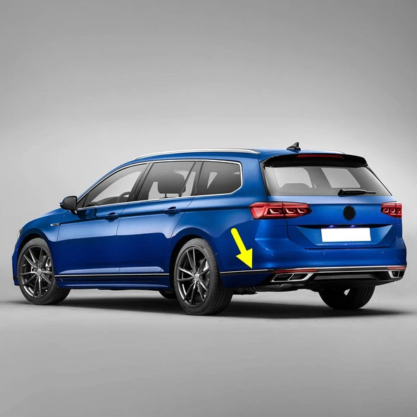 VW Passat B8.5 Variant SW 2020-2023 Arka Tampon Sol Köşe Kromaj Çıta ürün görseli 1