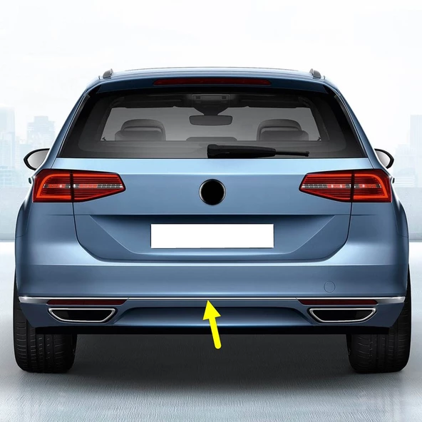 VW Passat B8 Variant SW 2015-2019 Arka Tampon Ortadaki Kromaj Çıta ürün görseli 1