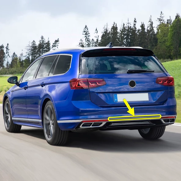 VW Passat B8.5 Variant SW 2020-2023 Arka Tampon Ortadaki Kromaj Çıta ürün görseli 1