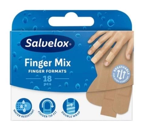 Salvelox Finger Mix Yara Bandı 18 Adet | Suya Dayanıklı Hava Alır ürün görseli 1