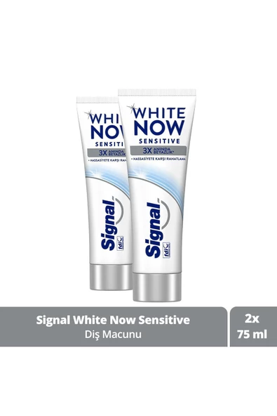 Signal White Now Sensitive Hassas Dişler Için Beyazlatıcı Diş Macunu 75ml X2 ürün görseli 1